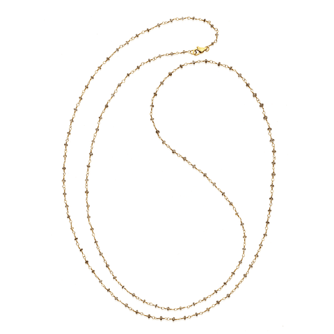 Brown diamond wire wrapped necklace